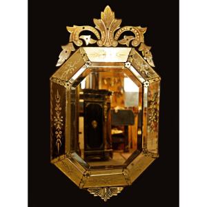 Venetian Octagonal Mirror - Napoleon III Period