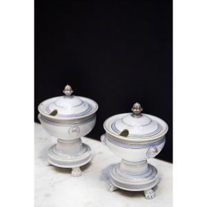 Pair Of Porcelain Fruit Bowls From Paris