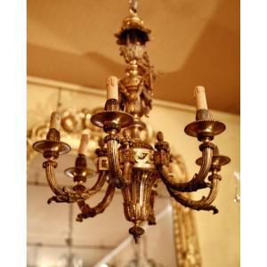 XIXth Chased Bronze Chandelier