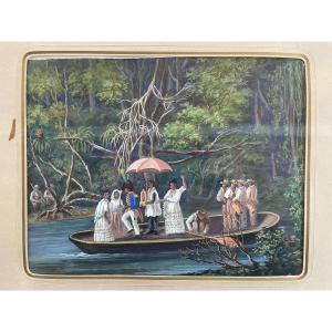 Gouache XIX Haiti Representative Toussaint Louverture