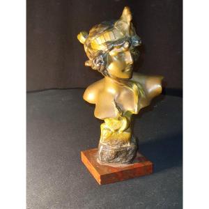 Art Nouveau Female Bust, F Rigaud.