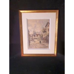 Watercolor By Georges Dominique Rouault.