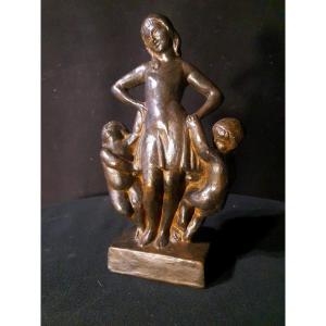 Art Deco Terracotta Sculpture, Marco.