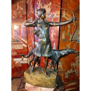 Diana Art Deco Goldscheider Sculpture.