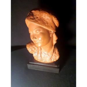 Bust Sculpture Indochina Vietnam Np Hieu.