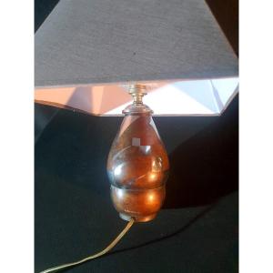 Lampe Art Déco   Dinanderie Lucien Gerfaux .