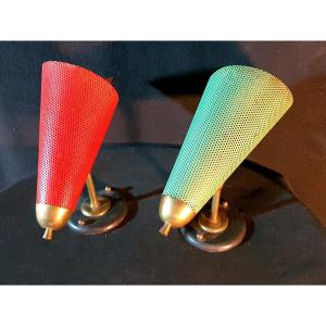 Pair Of Vintage 50s 60s Sconces, Stilnovo Taste.