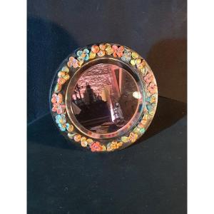 Vintage Mirror 50 60 Ceramic School M Espelt.