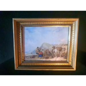Gouache Watercolor Marine Auguste Delacroix.