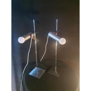 Pair Of Vintage Alain Richard Spirit Lamps.
