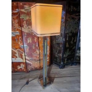 Chrome And Gold Floor Lamp Willy Rizzo.
