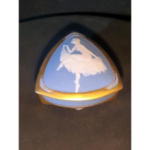Limoges Art Deco Porcelain Candy Box Signed.