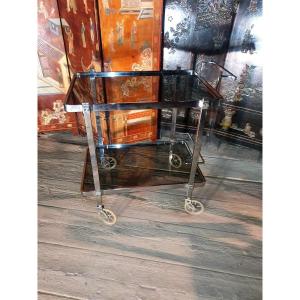Jacques Adnet Style Art Deco Bar Serving Table.
