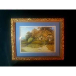 Aquarelle David Pritchard Cottage.