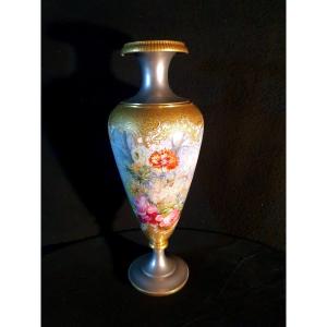 Porcelain Vase XIX Century Limoges Taste Sèvres A Golse.