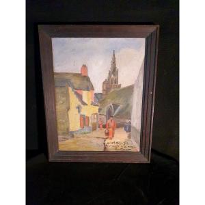 Tableau Bretagne Douarnenez Jo Coat.
