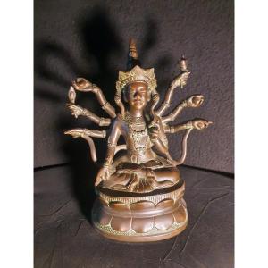 Bronze Buddha Sculpture China Tibet.