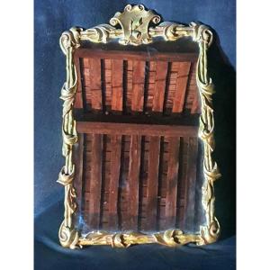 Baroque Golden Wood Mirror 19th Century. 