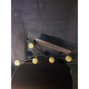 Coat Rack, Vintage Mathieu Matégot Shelf. 