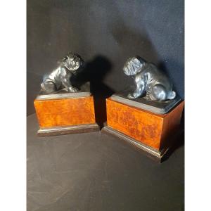 Pair Of Art Deco Bulldog Bookends.