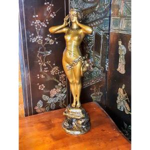 Female Bronze Sculpture Ho Hé, Grevin And Beer.