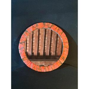 Vallauris Esprit Capron Ceramic Mirror, Espelt.