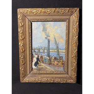 Painting Parisian View Luigi Loir.