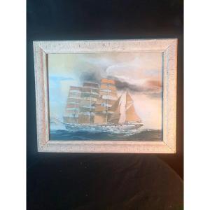 Marine Watercolor Painting, Claude Le Baube.