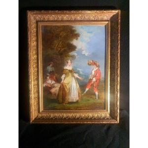18th Century Painting, Pastoral Scene, Nicolas Lancret School