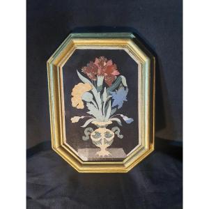 Flower Table Marble Marquetry, Pietra Dura Scagliole.
