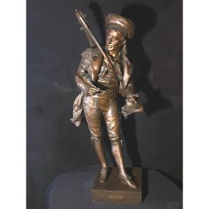 Bronze Sculpture, Figaro, 19th Century, Nicolas Lecorney.