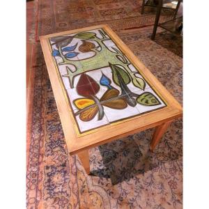 Vintage Ceramic Table Sant Vicens Jacqueline Bartre.