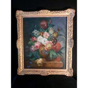 Painting Bouquet Dutch School. Still Life.