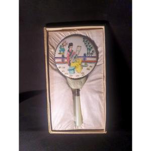Mirror China Porcelain Serpentine Jade.