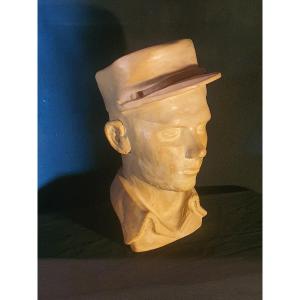 Art Deco Military Bust Sculpture, Foreign Legion.