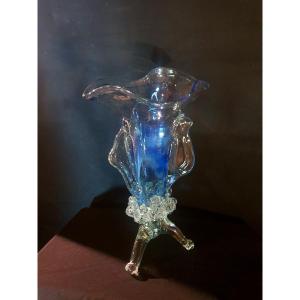 Large Murano Crystal Vase.