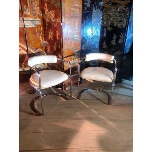 Pair Of Vintage 60s 70s Armchairs By Bahaus Design.