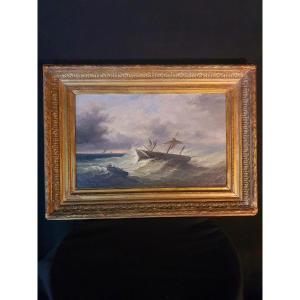 19th Century Marine Painting, E Bonval.