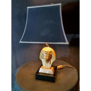 Maison Jansen Style Pharaoh Bronze Lamp