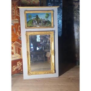 19th Century Trumeau Mirror, Charles X.
