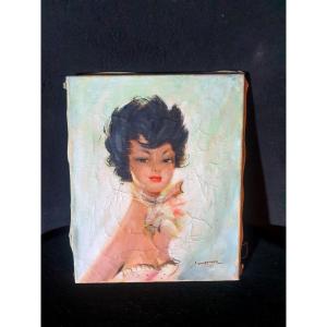 Painting Female Portrait, Lempereur.