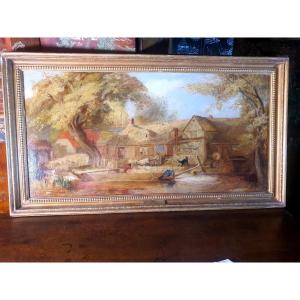 William Shayer Inn Landscape Painting.