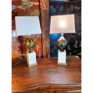Pair Of Lamps, Le Dauphin House.
