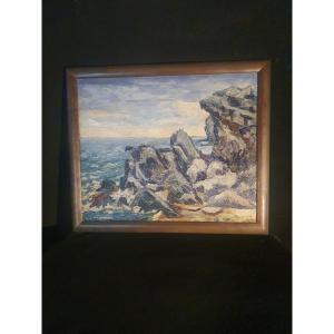 Lc Benazeth Marine Painting In The Spirit Of Maxime Maufra. 
