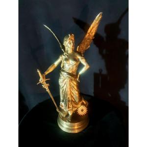 Winged Woman Sculpture By Geotges Coudray.