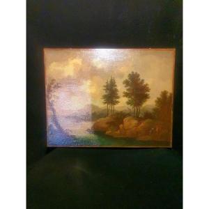 18th Century Landscape Painting, Pillement School. 