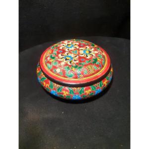 Jules Vieillard Enamel Candy Box, China Decor. 