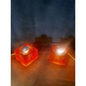 Pair Of Vintage Murano Lamps. 