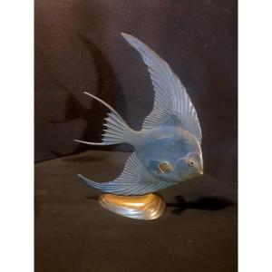 Art Deco Bronze Sculpture, Fish. 