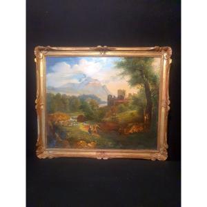 18th Century Landscape Painting. 